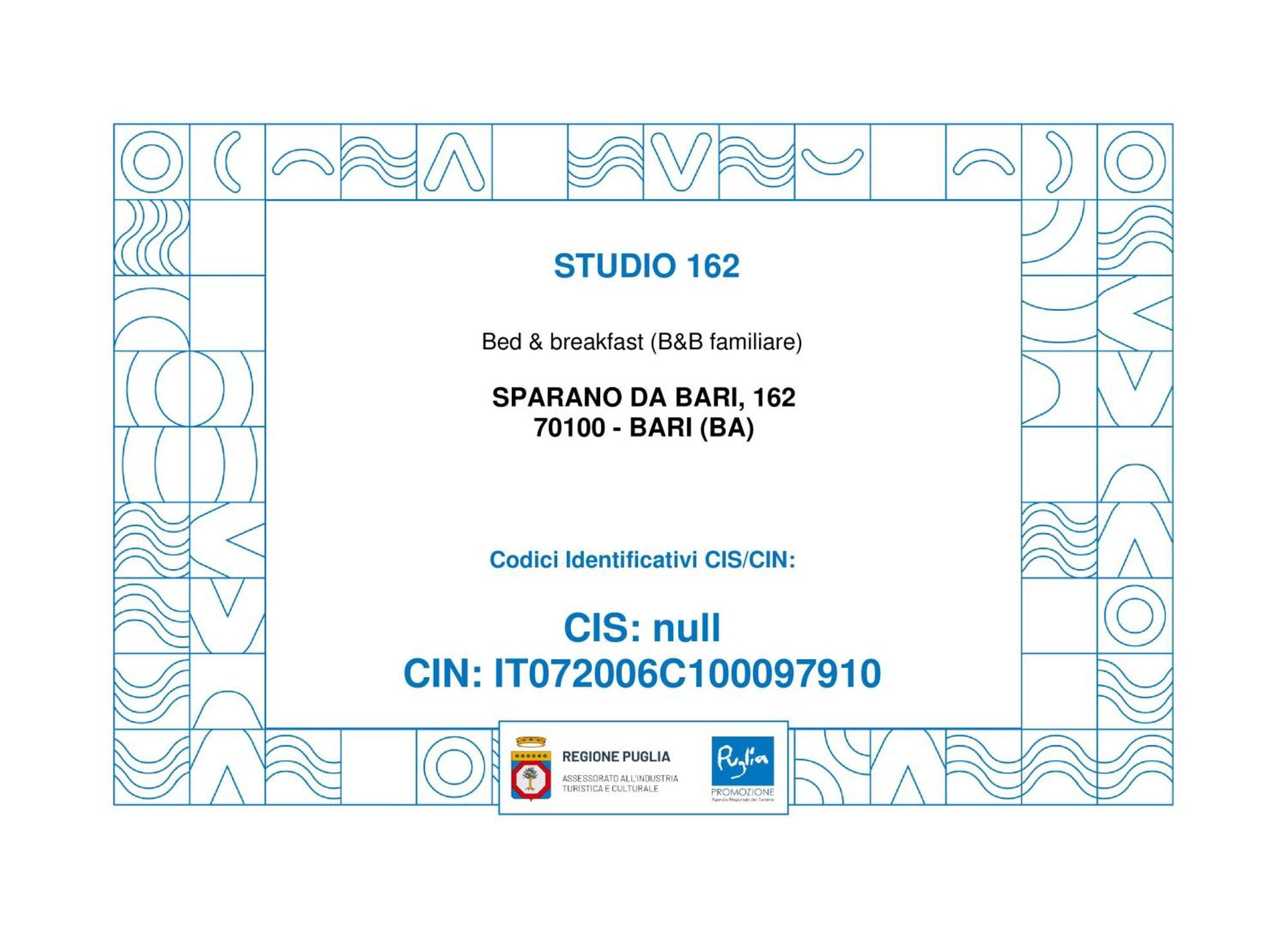 B&B Studio 162 Bari Exterior foto